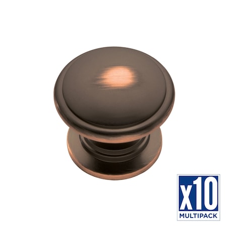 Hickory Hardware Knob 1-1/4 Inch Diameter, 10PK P3053-OBH-10B